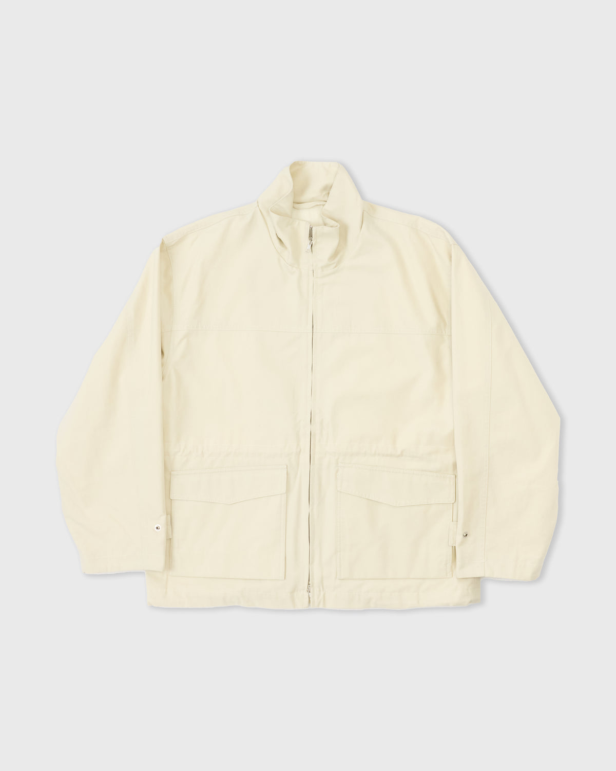 Another Aspect Jacket 4.0 in ecru organic cotton, front, flat lay