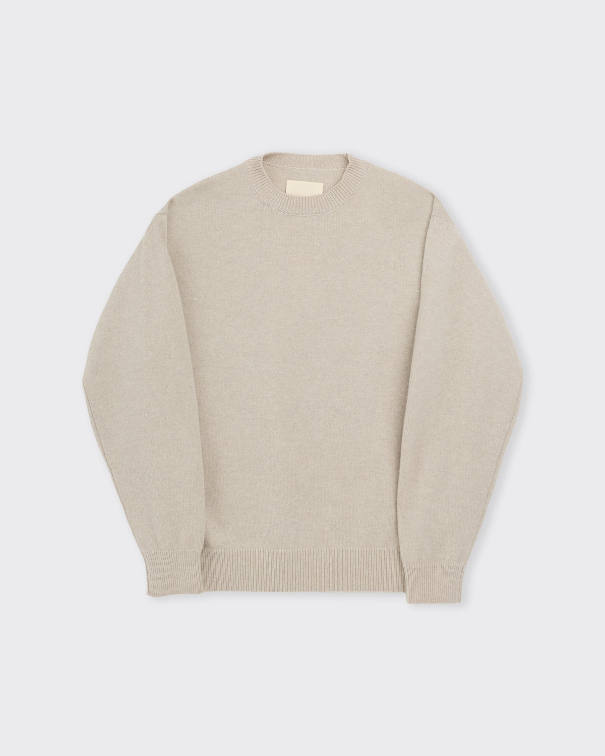 Yoko Sakamoto Crew Neck Knit in ecru, front