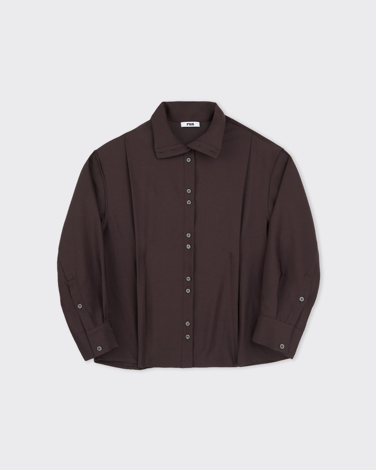 RUS Bon Shirt in chocolate, front