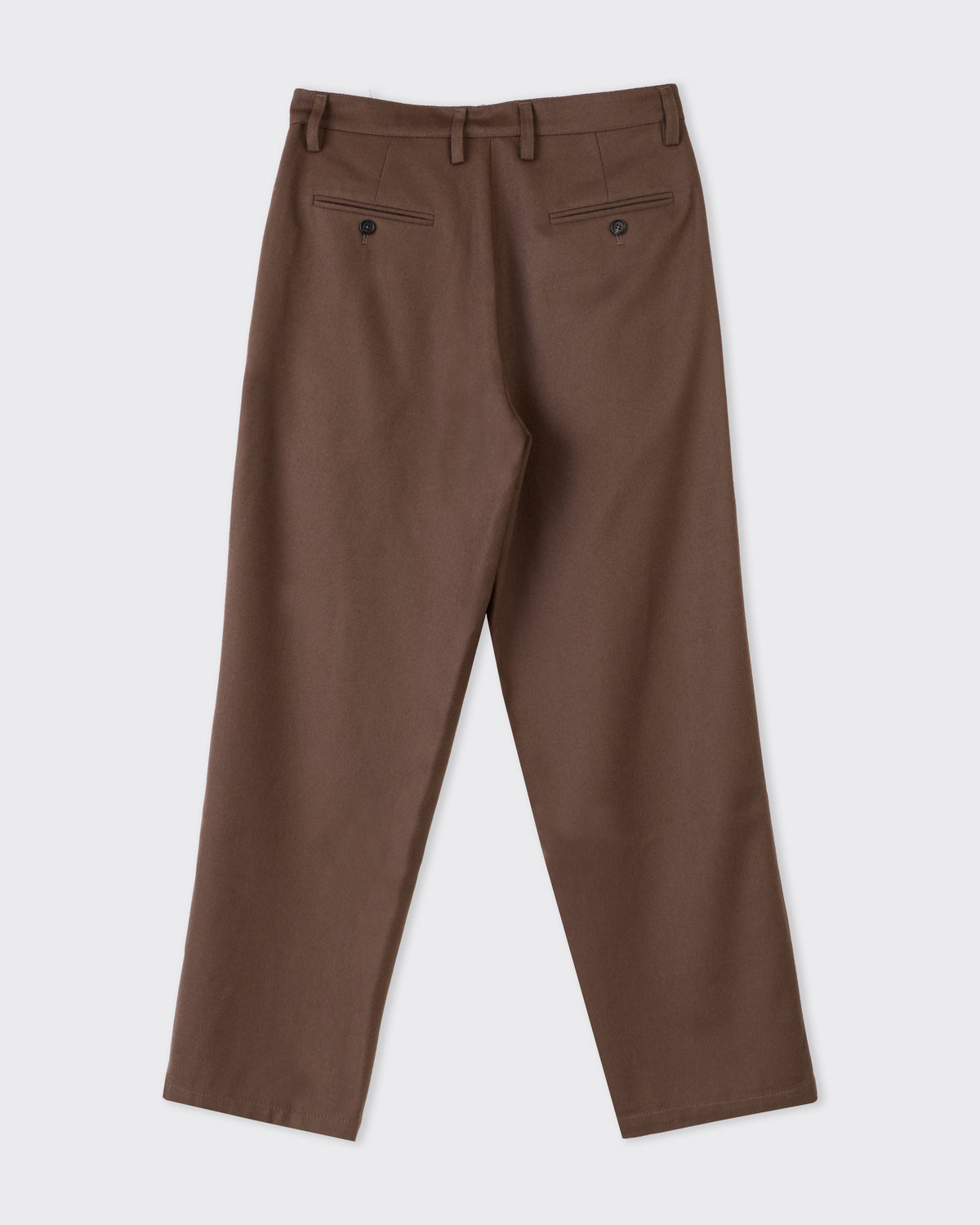 Colbo Double Pleat Pants in classic brown, back