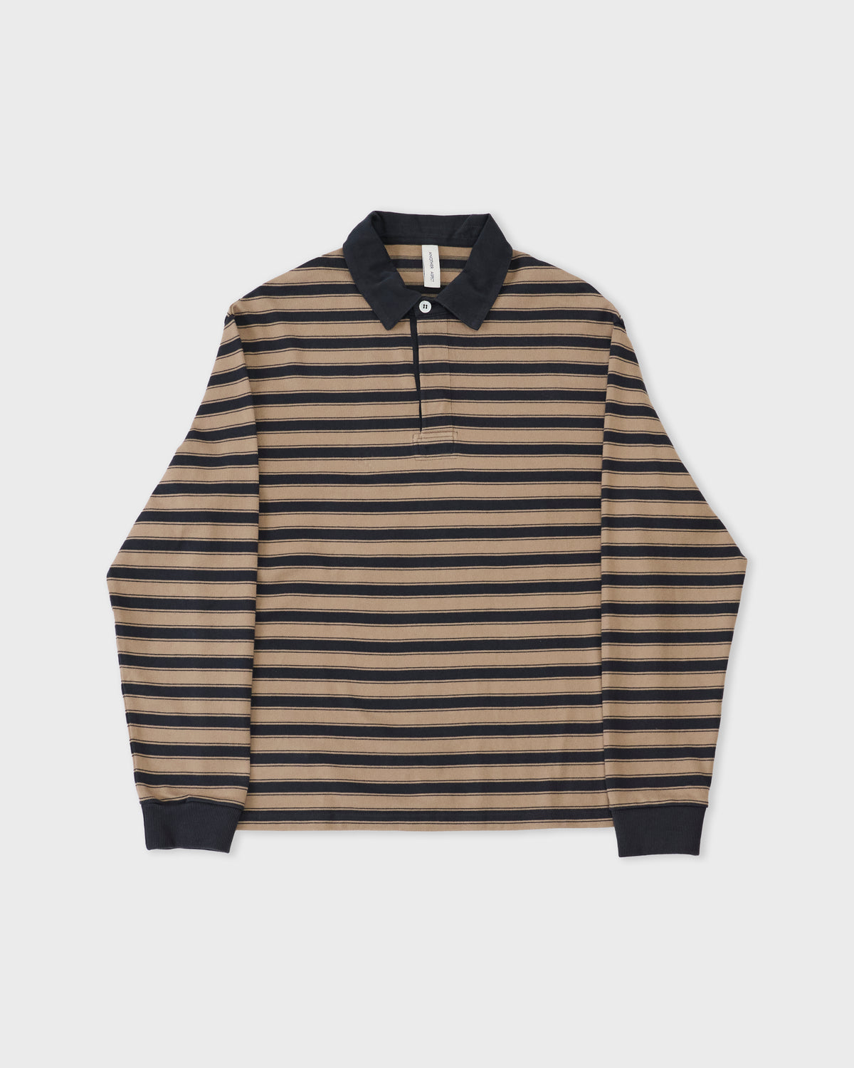 Another Aspect Rugby Polo 1.0 in grey/brown, front
