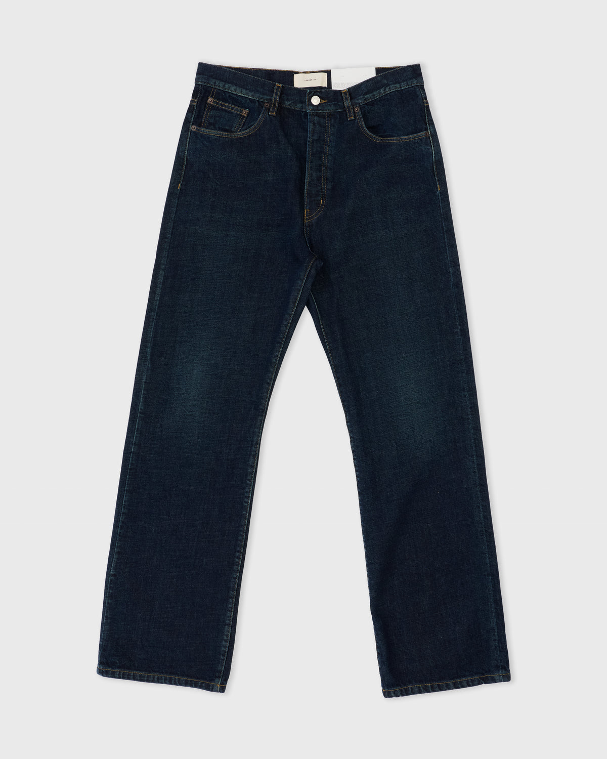 Jeanerica Vega in blue scuro denim, front, flat lay