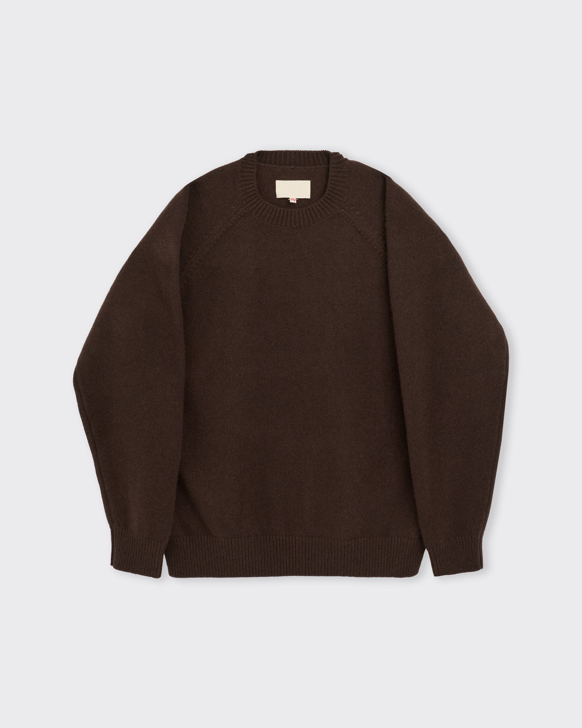 Yoko Sakamoto Raglan Crew Neck Knit in brown, front