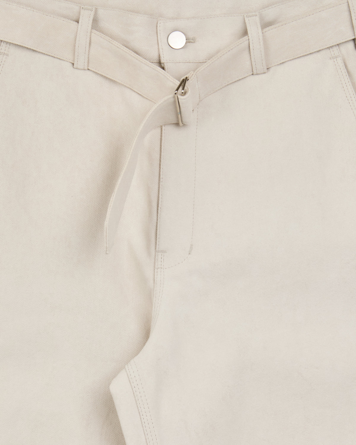 Colbo Belt Pants in painted natural denim, detail