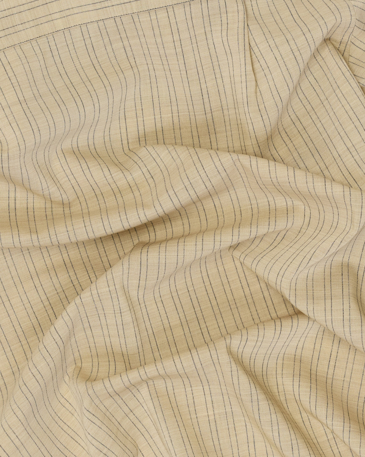 Colbo Easy Shirt in double stripe wool, striped fabric close-up