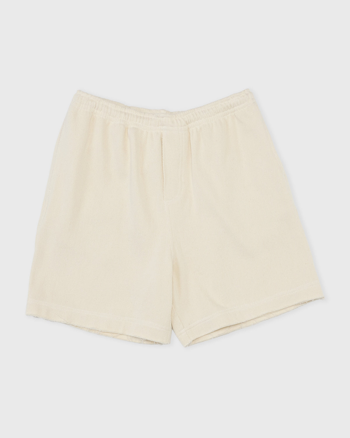 Colbo Elastic Shorts in natural cotton, front, flat lay