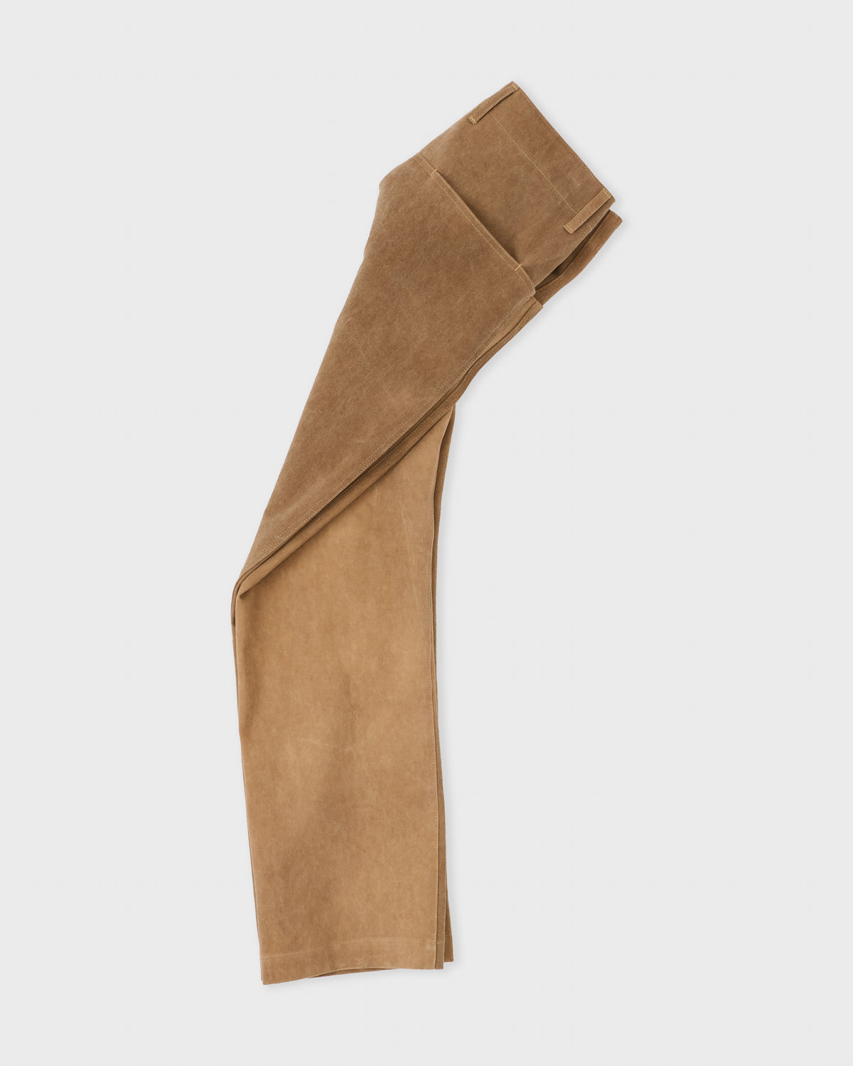Colbo Fox Pants in washed clay cotton, side, flat lay
