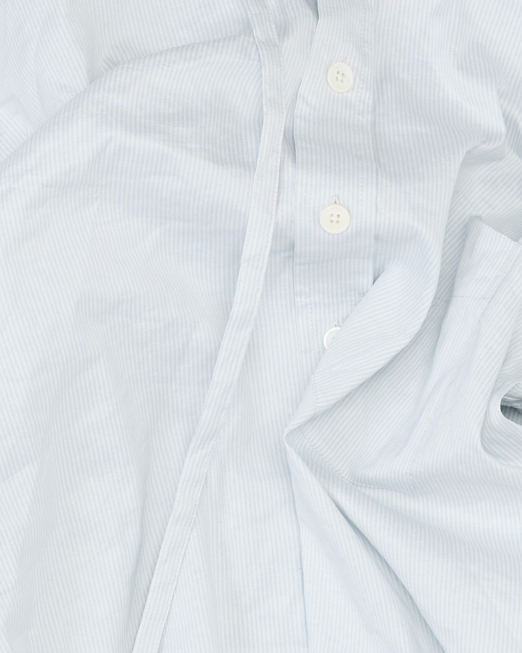 Hooded Shirt in Pinstripe – Cotton Silk Shirt | Colbo