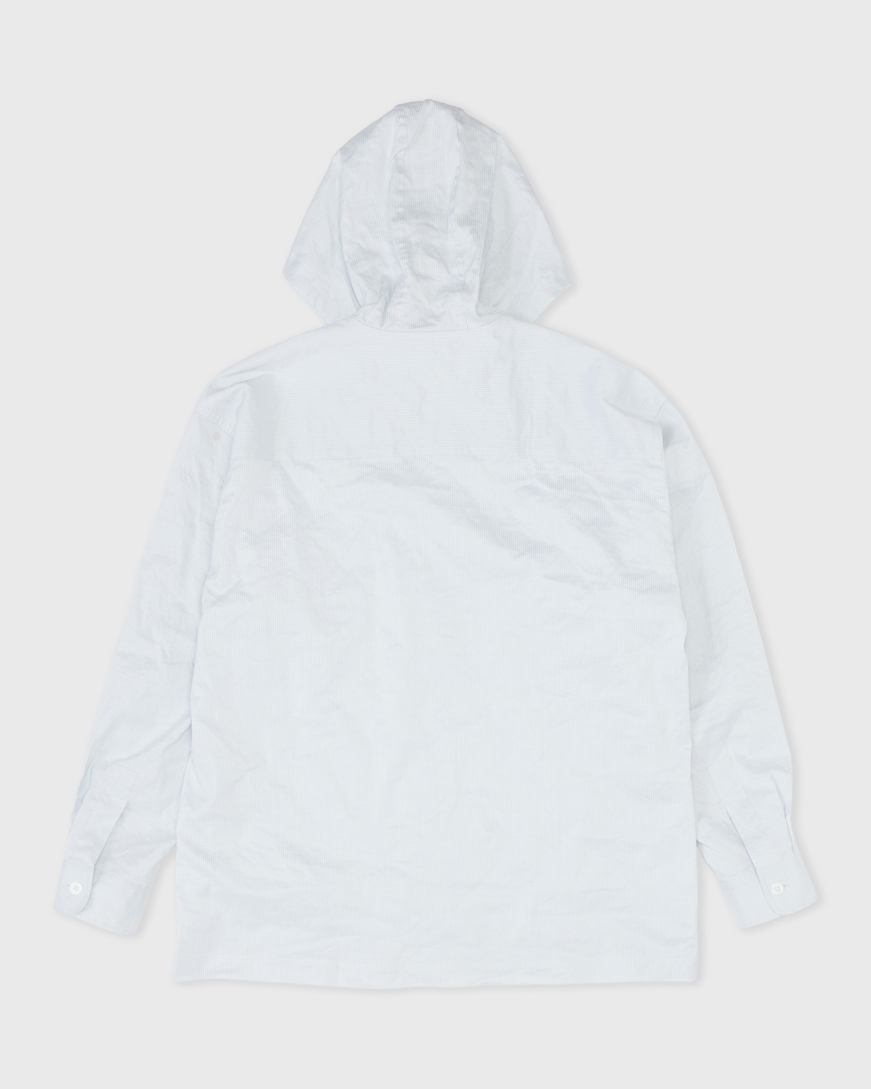Hooded Shirt in Pinstripe – Cotton Silk Shirt | Colbo