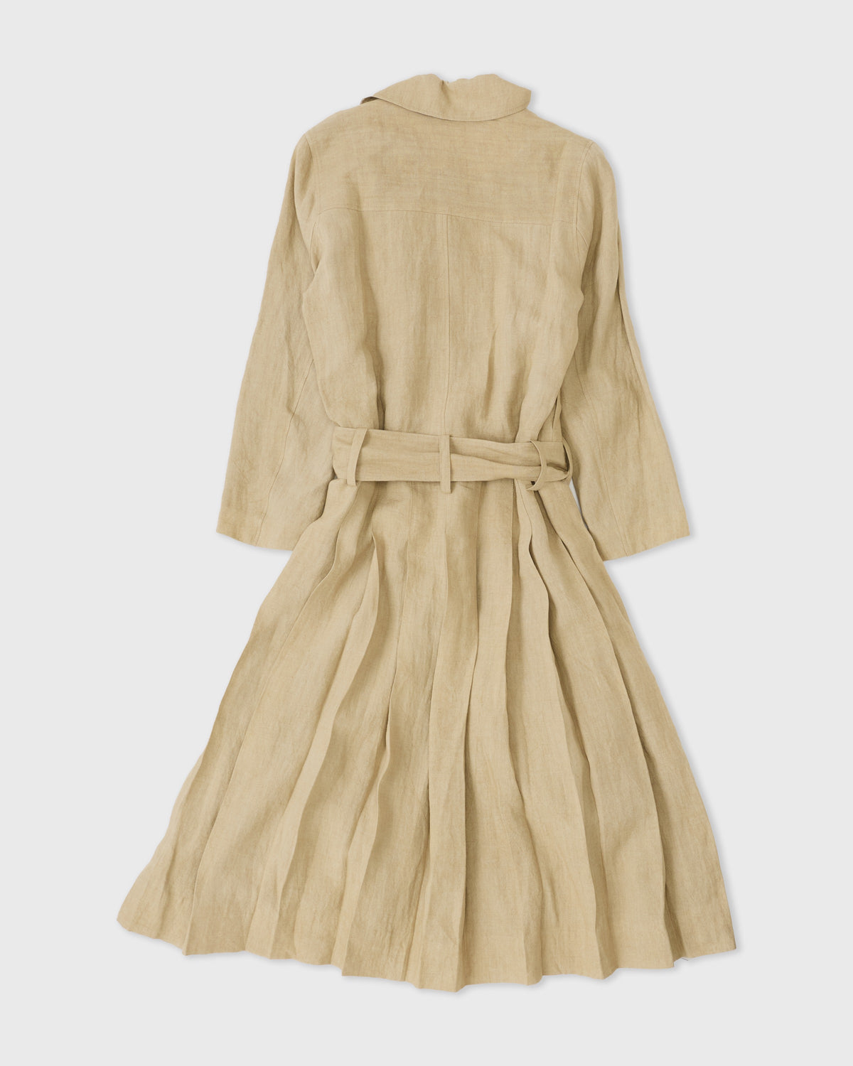 Japanese Triple Wash Hemp Willow Coat, Beige