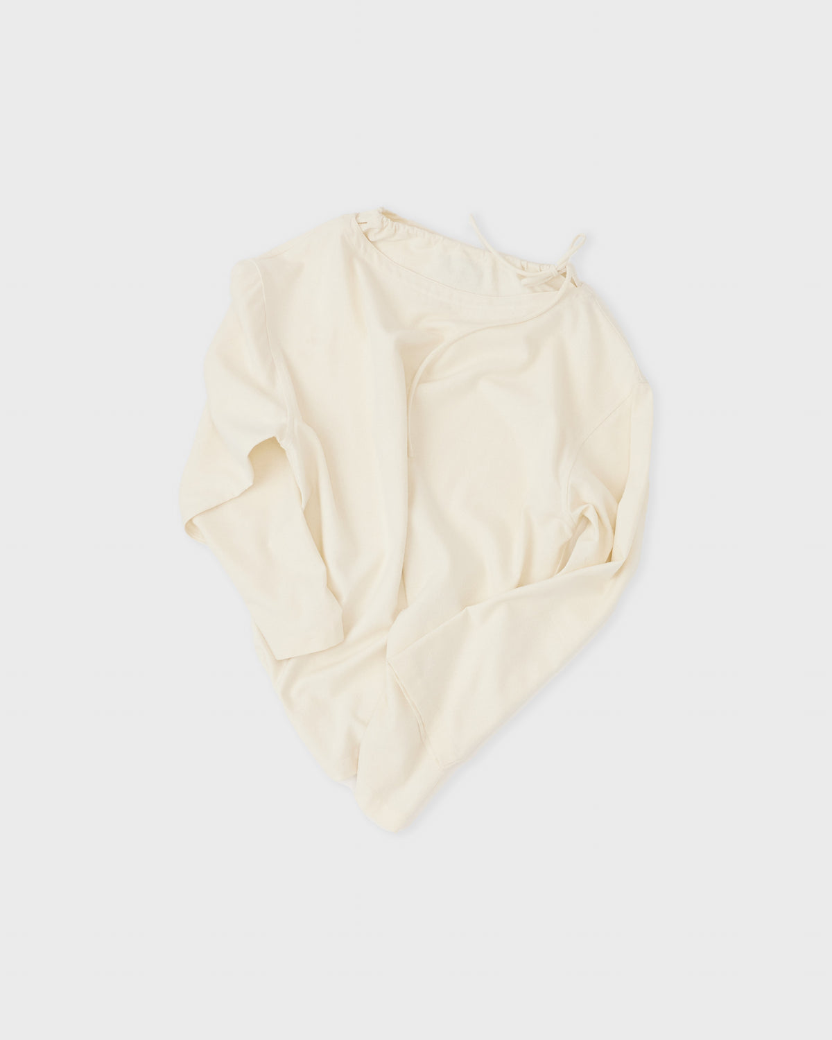 Colbo Mountain Top in natural silk, folded, flat lay