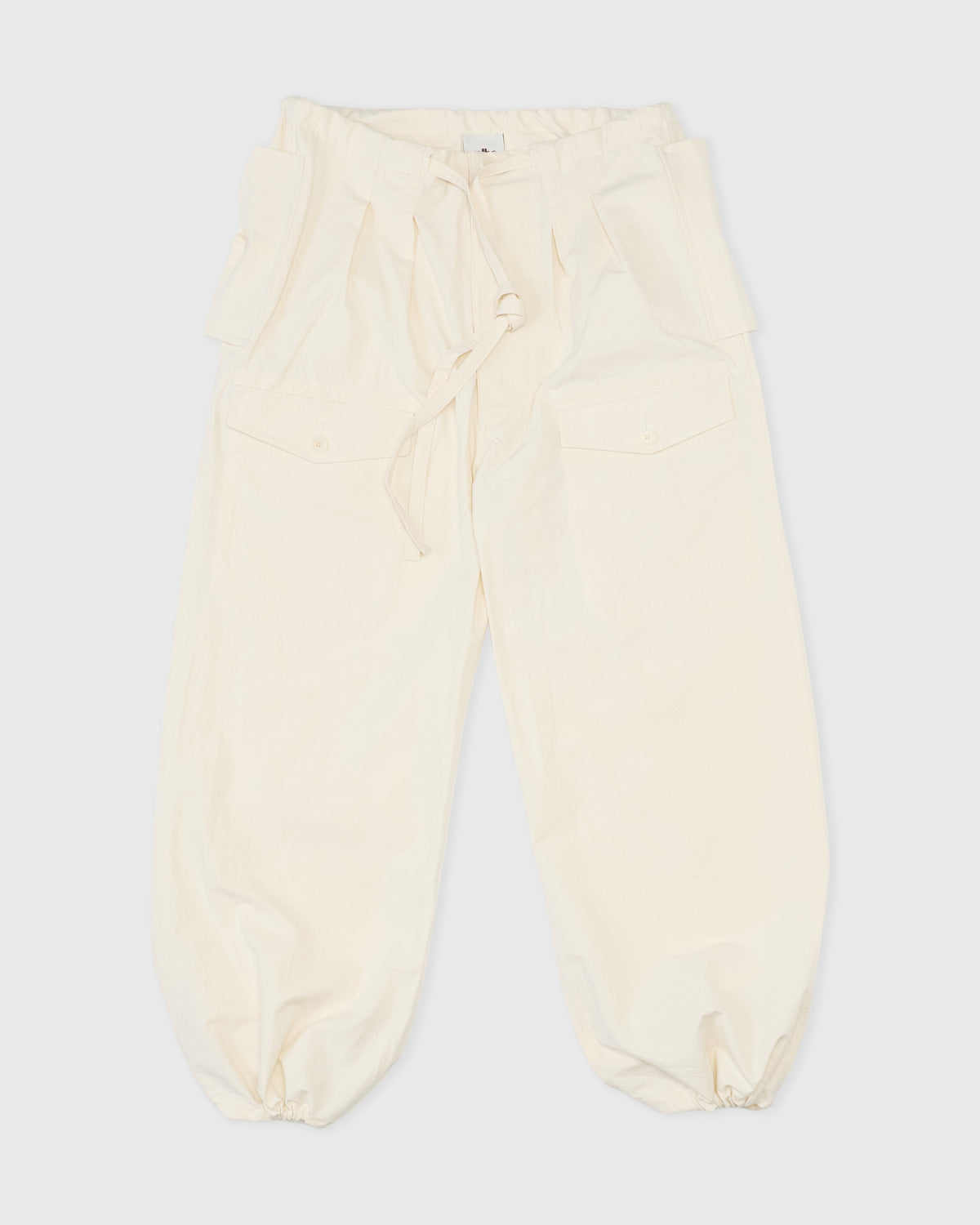 Colbo Multi Pants in natural cotton-hemp, front, flat lay