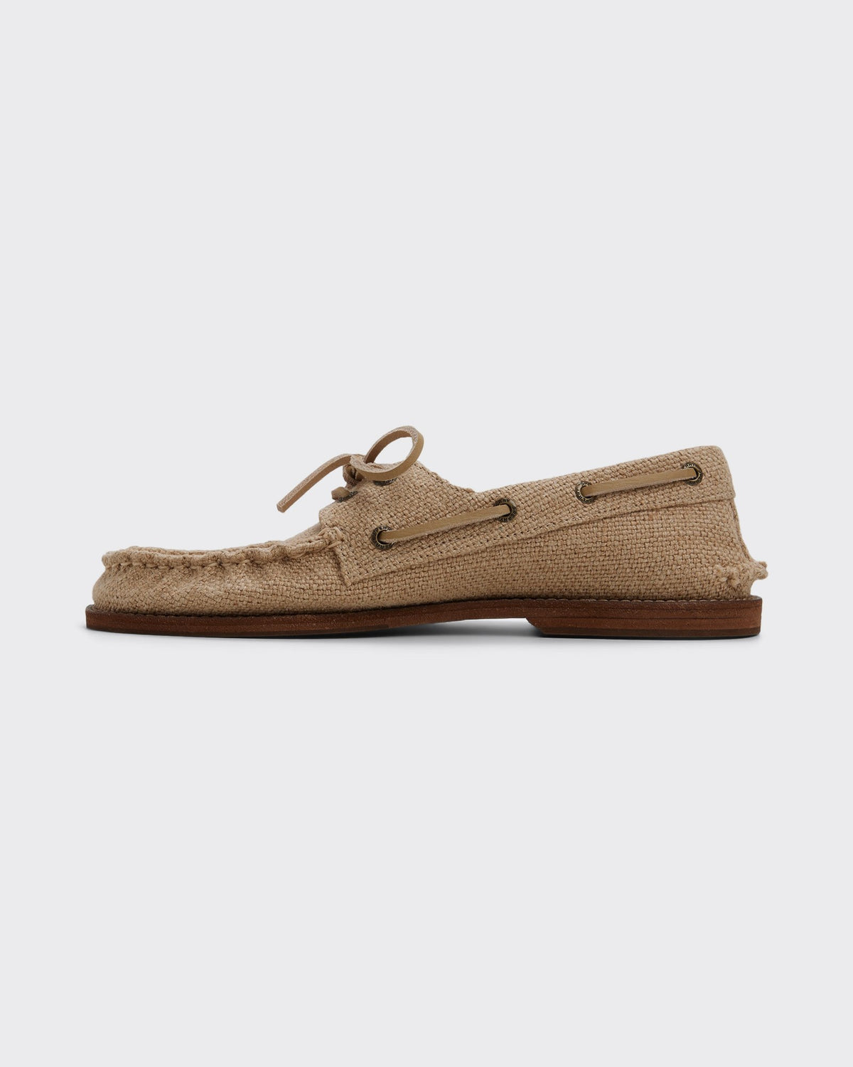 Sperry x Colbo Authentic Original 2-Eye boat shoe in natural jute, side profile