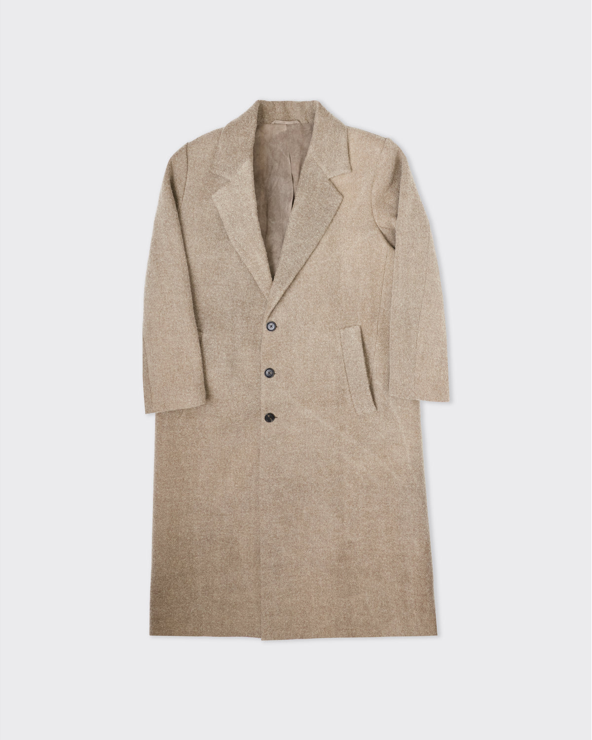 Colbo Suit Overcoat in tumble greige, front