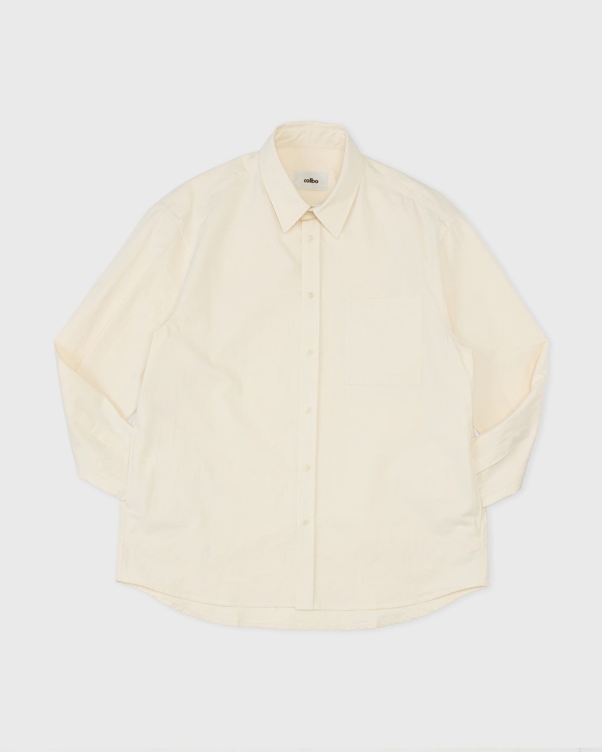 Colbo TK Shirt With Pocket in natural cotton-hemp, front, flat lay, alternate