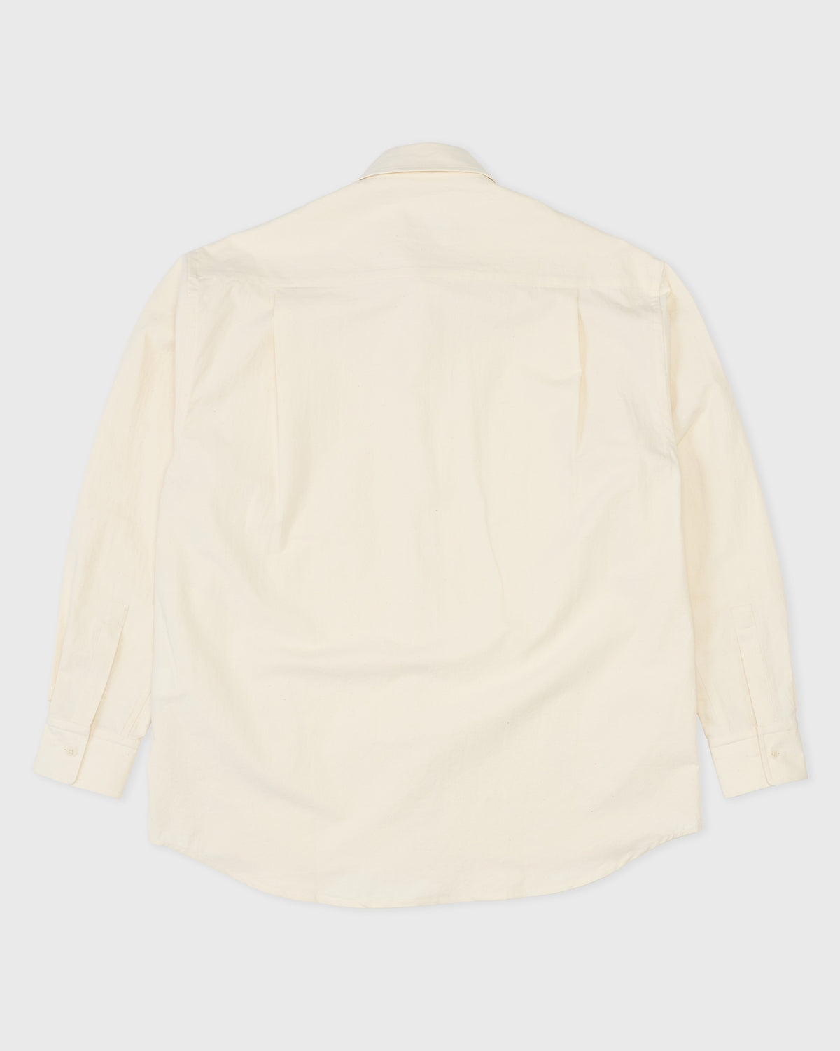 Colbo TK Shirt With Pocket in natural cotton-hemp, back, flat lay