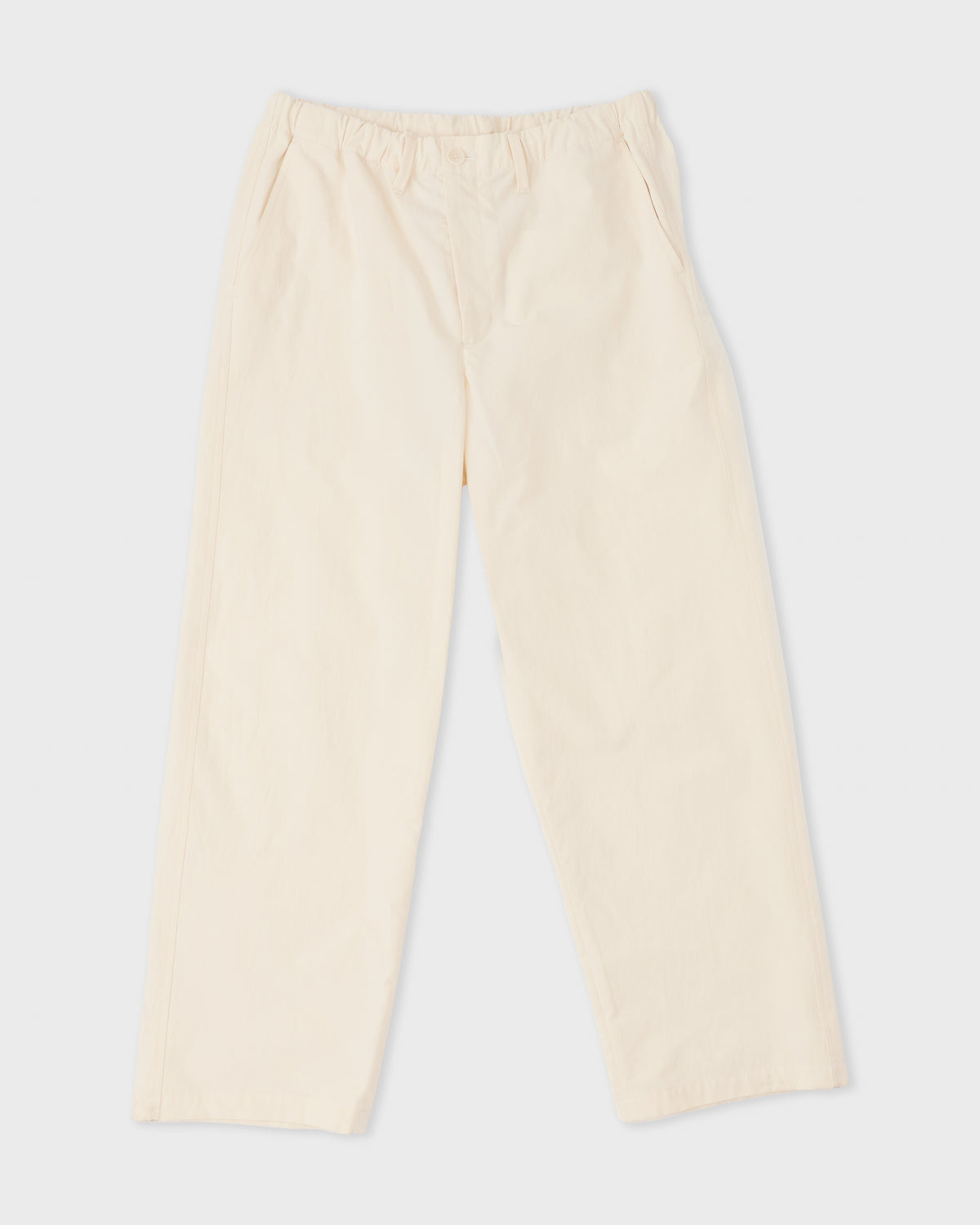 Colbo Wide Pants in natural cotton, front, flat lay